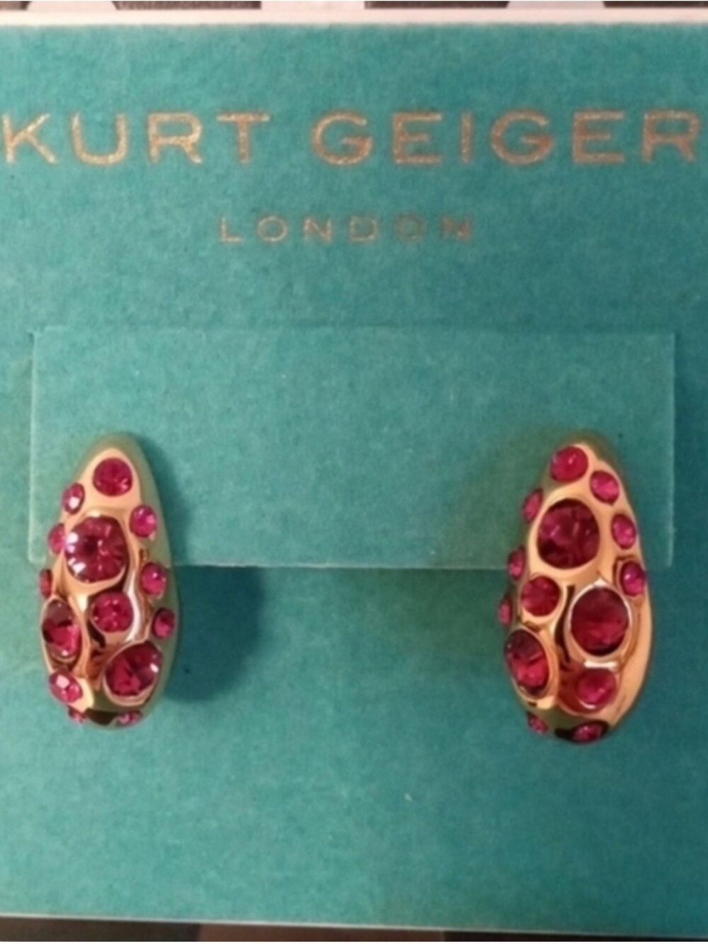 NEW Kurt Geiger London Statement Earrings + Floral Scarf Set πβ¨ - Picture 7 of 9